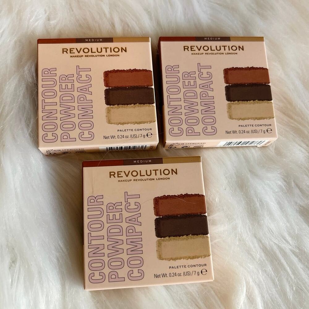 Revolution New Contour Powder Compact Medium Tone Set of 3